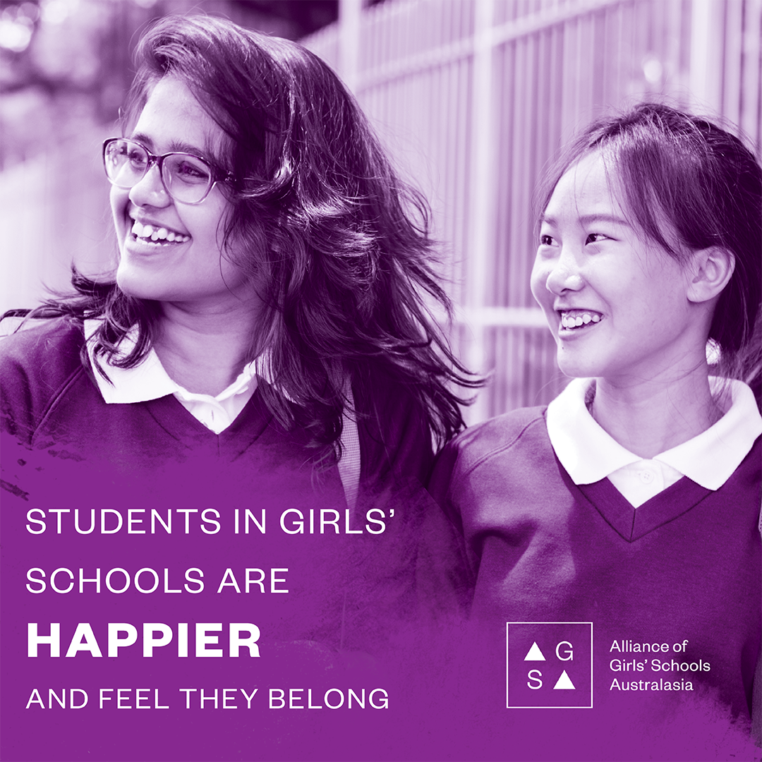 10 Facts - Students in girls' schools are happier and feel they belong.png
